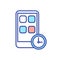 Mobile phone app block timer RGB color icon