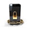 Mobile Phone Chains Padlock Security Lock Privacy Protection Illustration