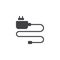Mobile phone charger vector icon