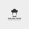 mobile phone chef restaurant technology simple flat logo design