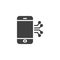 Mobile phone circuit vector icon