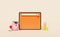 Mobile phone computer with search bar,magnifying,hat graduation,coins,diploma rolled,piggy bank saving isolated on beige