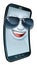 Mobile Phone Cool Shades Cartoon Mascot