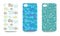 Mobile phone cover back set with sea life pattern