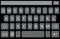 Mobile phone dark keyboard vector template, smatrphone keypad interface