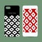 Mobile phone design, geometric fabric pattern