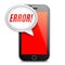 Mobile Phone Error Message