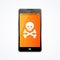 Mobile Phone Hack Crash Attack Software Concept. Vector