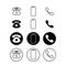 Mobile Phone icons collection. Phone vector icons, isolated on white background. Telephone, Smartphone or Cell vector icons.
