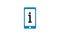 Mobile phone information icon, isolated 