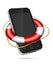 Mobile Phone with lifebuoy