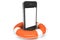 Mobile Phone with lifebuoy