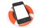 Mobile Phone with lifebuoy