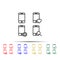 mobile, phone, magnifier, heart, gear sign multi color style icon. Simple thin line, outline vector of web icons for ui and ux,