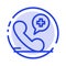 Mobile, Phone, Medical, Hospital Blue Dotted Line Line Icon