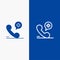 Mobile, Phone, Medical, Hospital Line and Glyph Solid icon Blue banner Line and Glyph Solid icon Blue banner