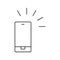 Mobile phone outline icon. Smartphone sign. Mobile phone contact call icon vector eps10.