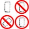 Mobile phone prohibition signs