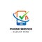 mobile phone repair logo template. phone service icon symbol