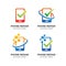 mobile phone repair logo template. phone service icon symbol design