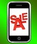 Mobile Phone Sale Screen Shows Online Discounts