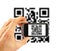 Mobile phone scanning QR code