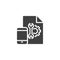 Mobile phone settings instruction vector icon