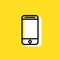 Mobile phone simple vector icon illustration