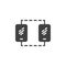 Mobile phone sync connection vector icon