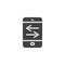 Mobile phone sync vector icon
