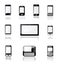 Mobile phone and tablet icons