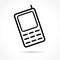 Mobile phone thin line icon