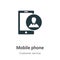 Mobile phone vector icon on white background. Flat vector mobile phone icon symbol sign from modern customer service collection