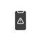 Mobile phone warning alert, attention vector icon