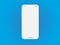 Mobile Phone White Mockup Template Vector on Blue