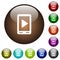 Mobile play media color glass buttons