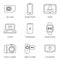 Mobile portable devices icon set symbol flat style vector