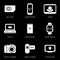 Mobile portable devices icon set symbol flat style vector illustration