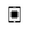 Mobile Processor, Phone Microprocessor Flat Vector Icon