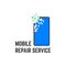 Mobile repair service logotype