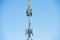 Mobile satellite telecommunication tower