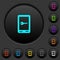 Mobile secure dark push buttons with color icons