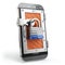 Mobile security or protection concept. Smartphone with padlock.