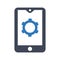 Mobile setting, management vector icon