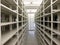 Mobile shelves in a modern storehouse