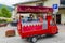 Mobile shop seller of Italian fruit ice cream