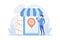 Mobile shopping, eshopping. Modern shopping, online retailer, c