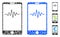 Mobile Signal Graph Composition Icon of Spheric Items