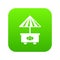 Mobile stall icon green vector
