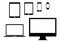 Mobile, tablet, laptop, computer gadget icon set